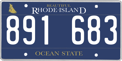 RI license plate 891683