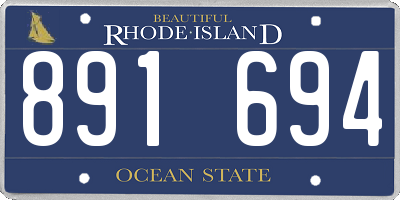 RI license plate 891694