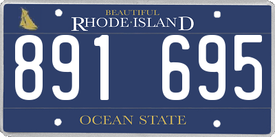 RI license plate 891695