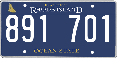 RI license plate 891701