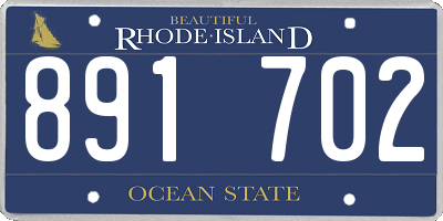 RI license plate 891702