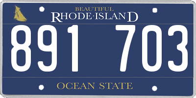 RI license plate 891703