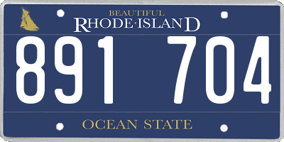 RI license plate 891704