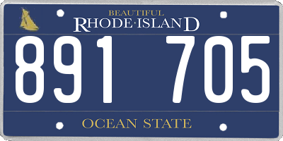 RI license plate 891705