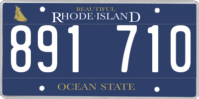 RI license plate 891710