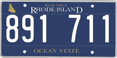 RI license plate 891711