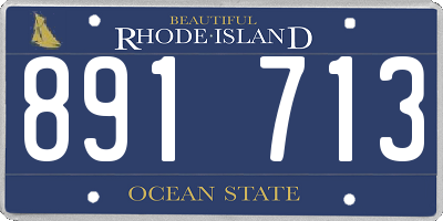 RI license plate 891713