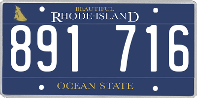 RI license plate 891716