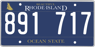 RI license plate 891717
