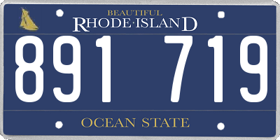 RI license plate 891719