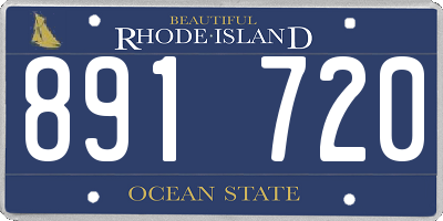 RI license plate 891720