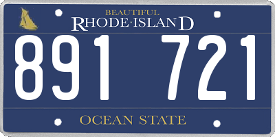 RI license plate 891721