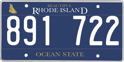 RI license plate 891722