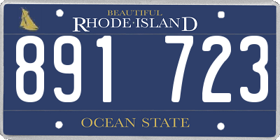 RI license plate 891723