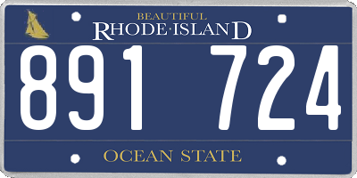 RI license plate 891724