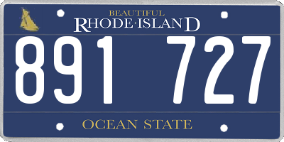 RI license plate 891727