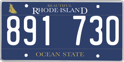 RI license plate 891730