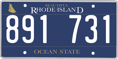 RI license plate 891731