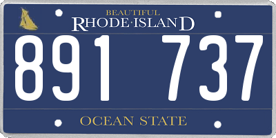 RI license plate 891737