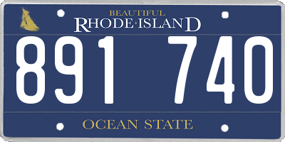 RI license plate 891740