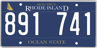 RI license plate 891741