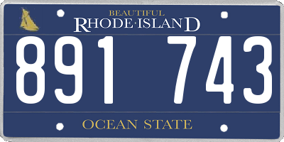 RI license plate 891743