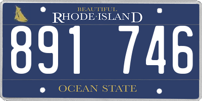 RI license plate 891746