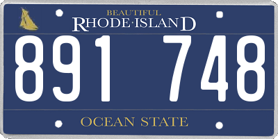RI license plate 891748