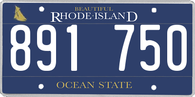 RI license plate 891750