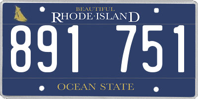 RI license plate 891751