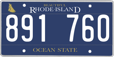 RI license plate 891760