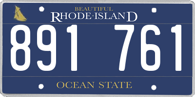 RI license plate 891761