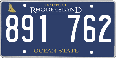 RI license plate 891762