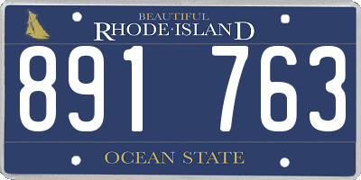 RI license plate 891763