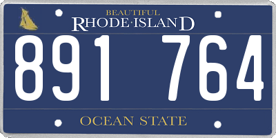 RI license plate 891764