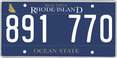 RI license plate 891770