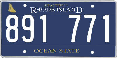RI license plate 891771