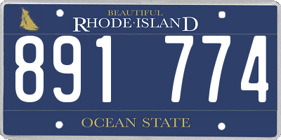 RI license plate 891774