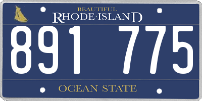 RI license plate 891775
