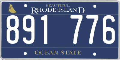 RI license plate 891776