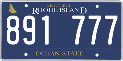 RI license plate 891777