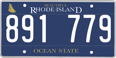 RI license plate 891779