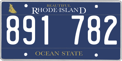 RI license plate 891782