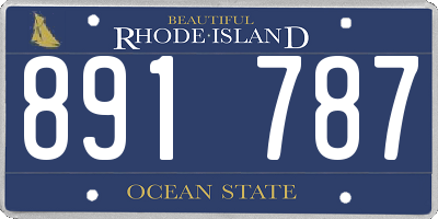 RI license plate 891787