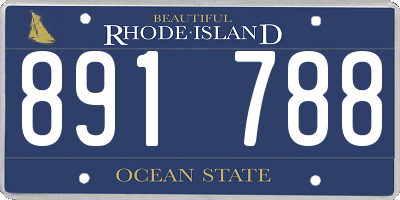 RI license plate 891788