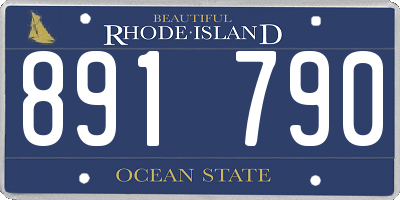 RI license plate 891790