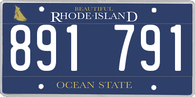 RI license plate 891791