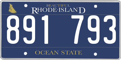 RI license plate 891793