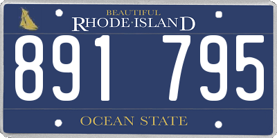 RI license plate 891795