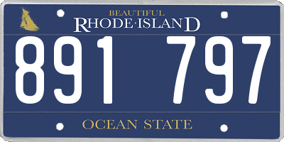 RI license plate 891797